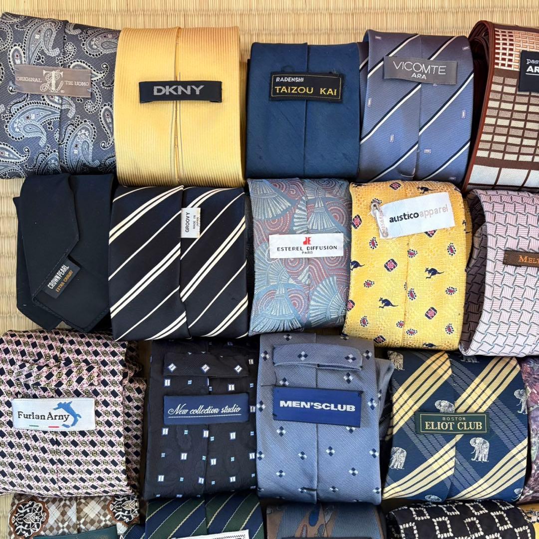 ハイブランドネクタイ 50本セット 全てシルク エルメス グッチ まとめ売り