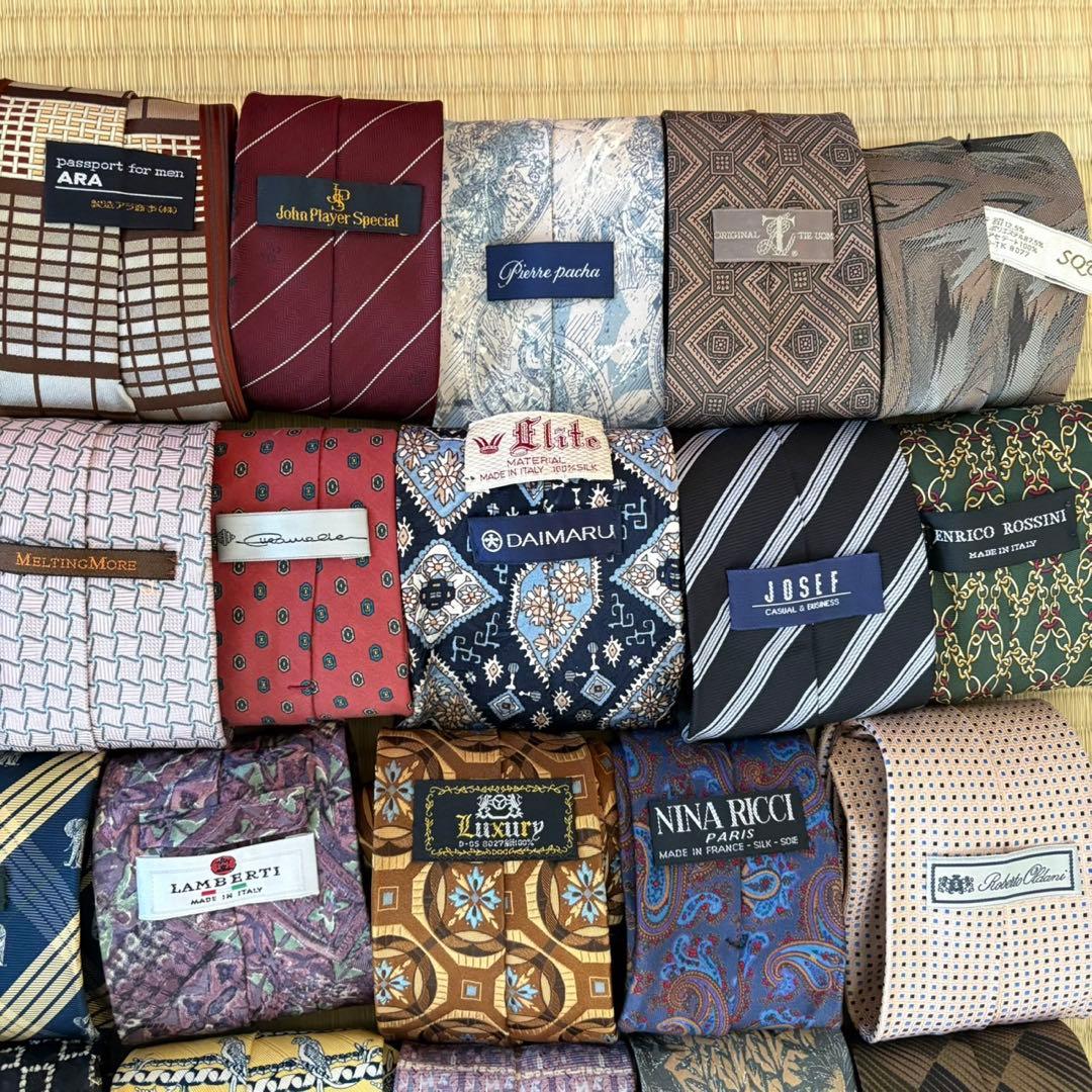 ハイブランドネクタイ 50本セット 全てシルク エルメス グッチ まとめ売り