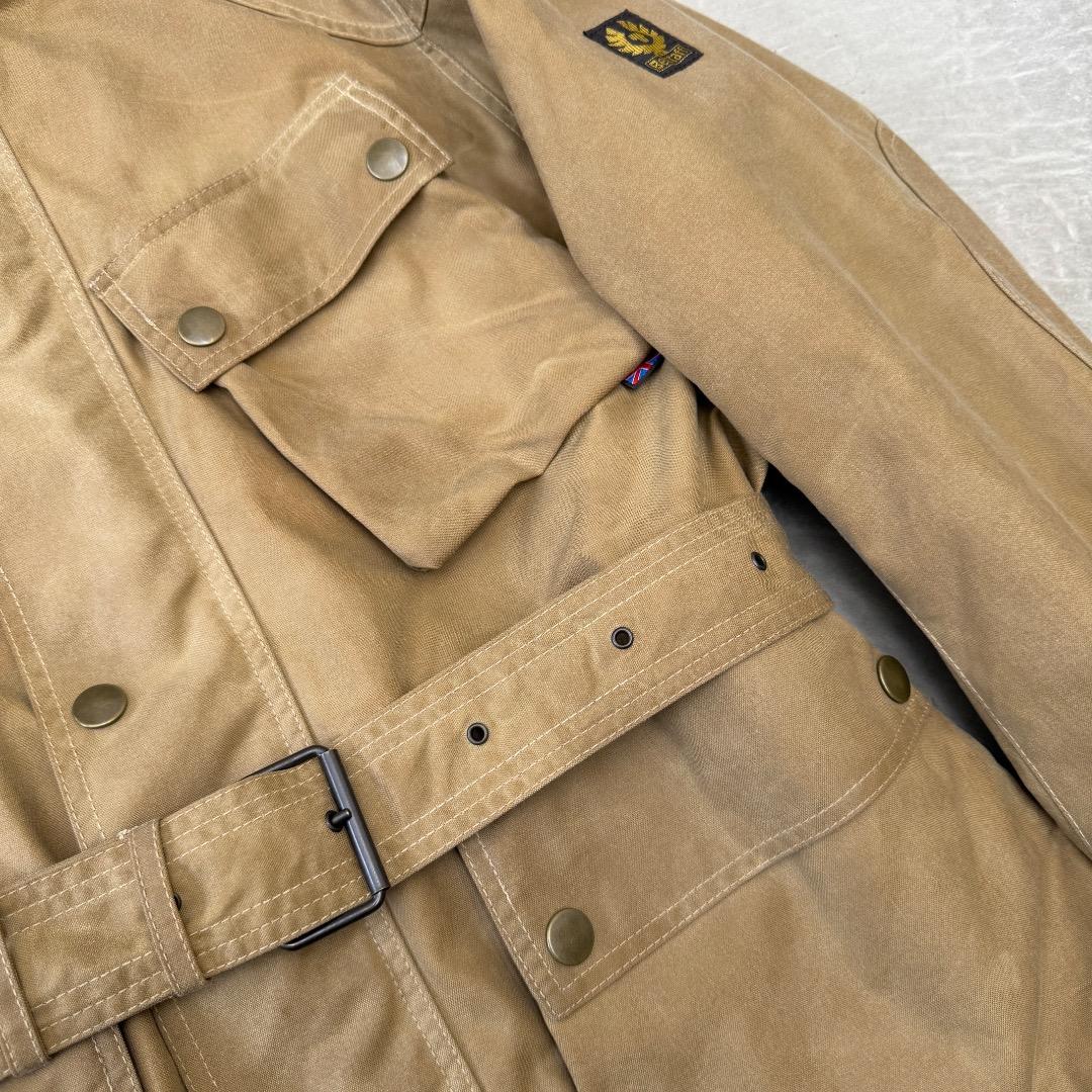 や*ん様 【美品】 ベルスタッフ ミリタリージャケット コットン ベージュ S