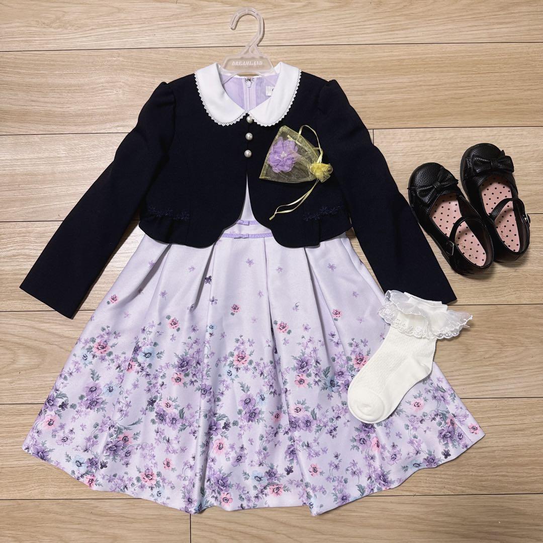 ショパン　入学式　パネルフラワーアンサンブル　120 美品　パンプス　ソックス