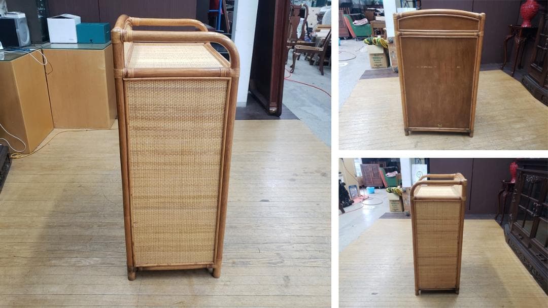 poopydesign　横濱　カザマ　籐　ラタン　四段チェスト