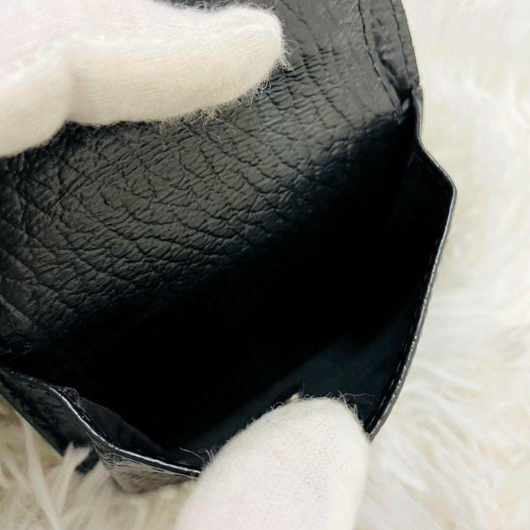 極美✨付属完備✨マルジェラ 二つ折り 財布 レザー 4ステッチ ブラック