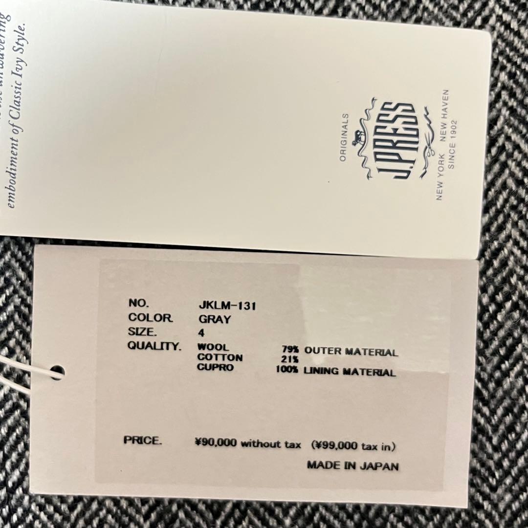 未使用 j.press × CIOTA ヘリンボーンツイード ジャケット 4