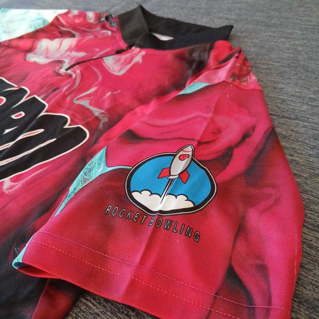 ✨新品✨ボウリングウェア　STORM　日本サイズXL　ピンク　マーブル　USA製