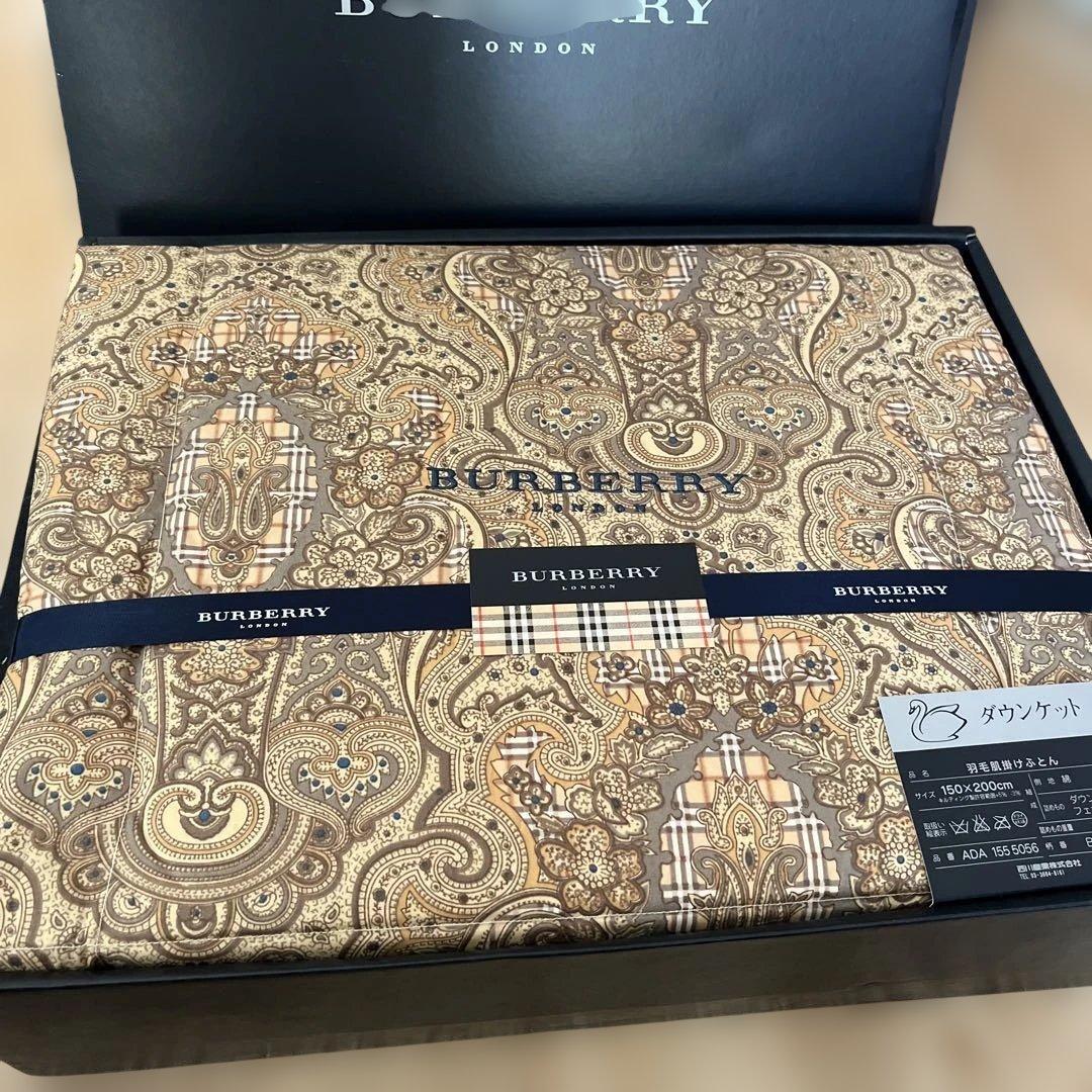 BURBERRY バーバリー ダウンケット　羽毛掛け布団　日本製　ペイズリー