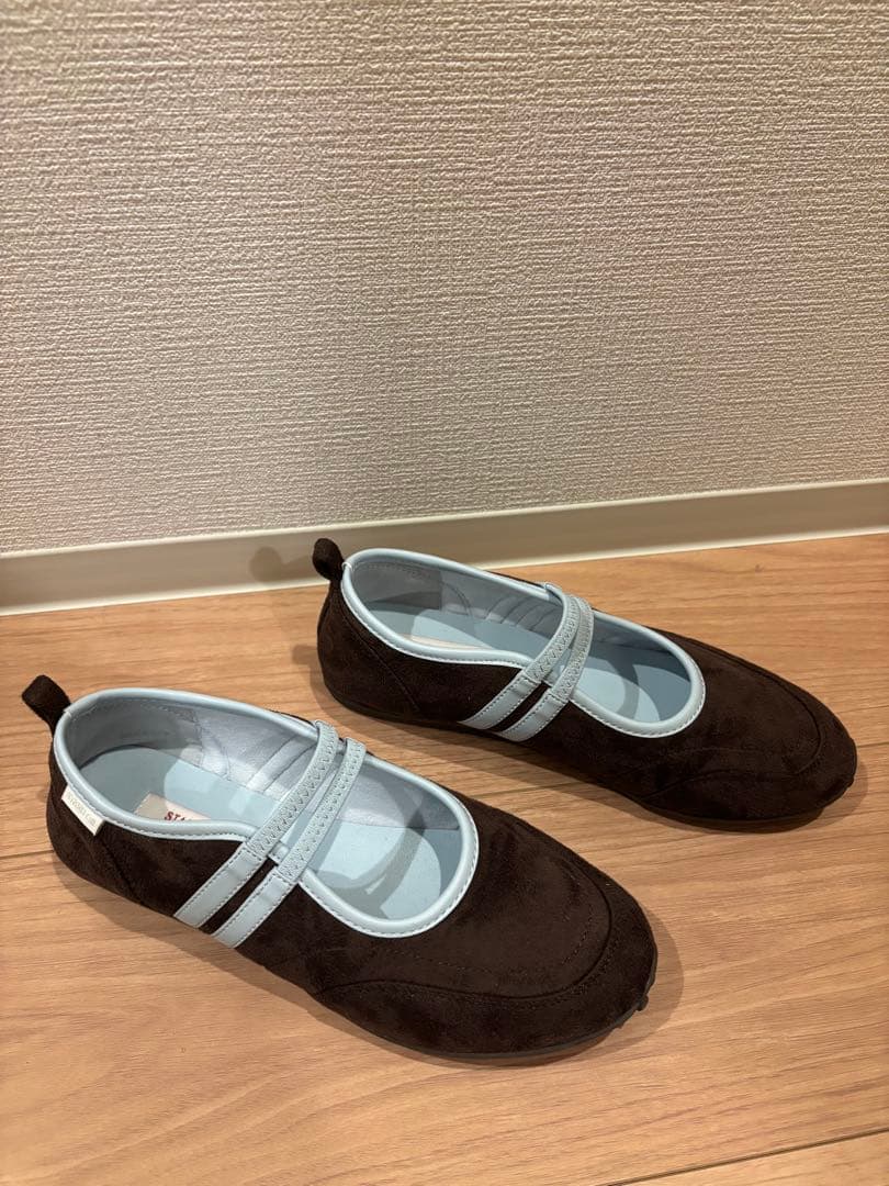 STAND OIL ストラップメリージェーンスニーカー(マロンコンビ) 23cm