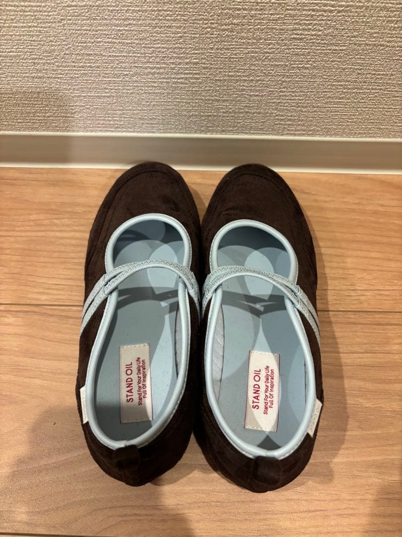 STAND OIL ストラップメリージェーンスニーカー(マロンコンビ) 23cm