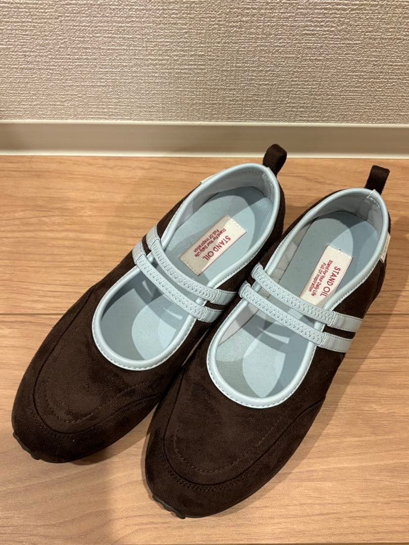 STAND OIL ストラップメリージェーンスニーカー(マロンコンビ) 23cm