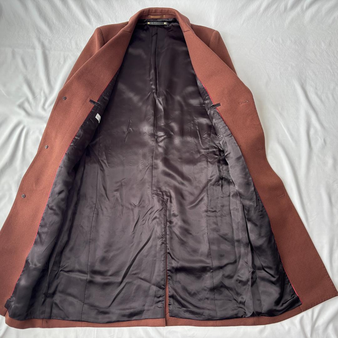 極美品 ポールスミス チェスターコート ウール 上品コーデ お洒落 ブラウン L