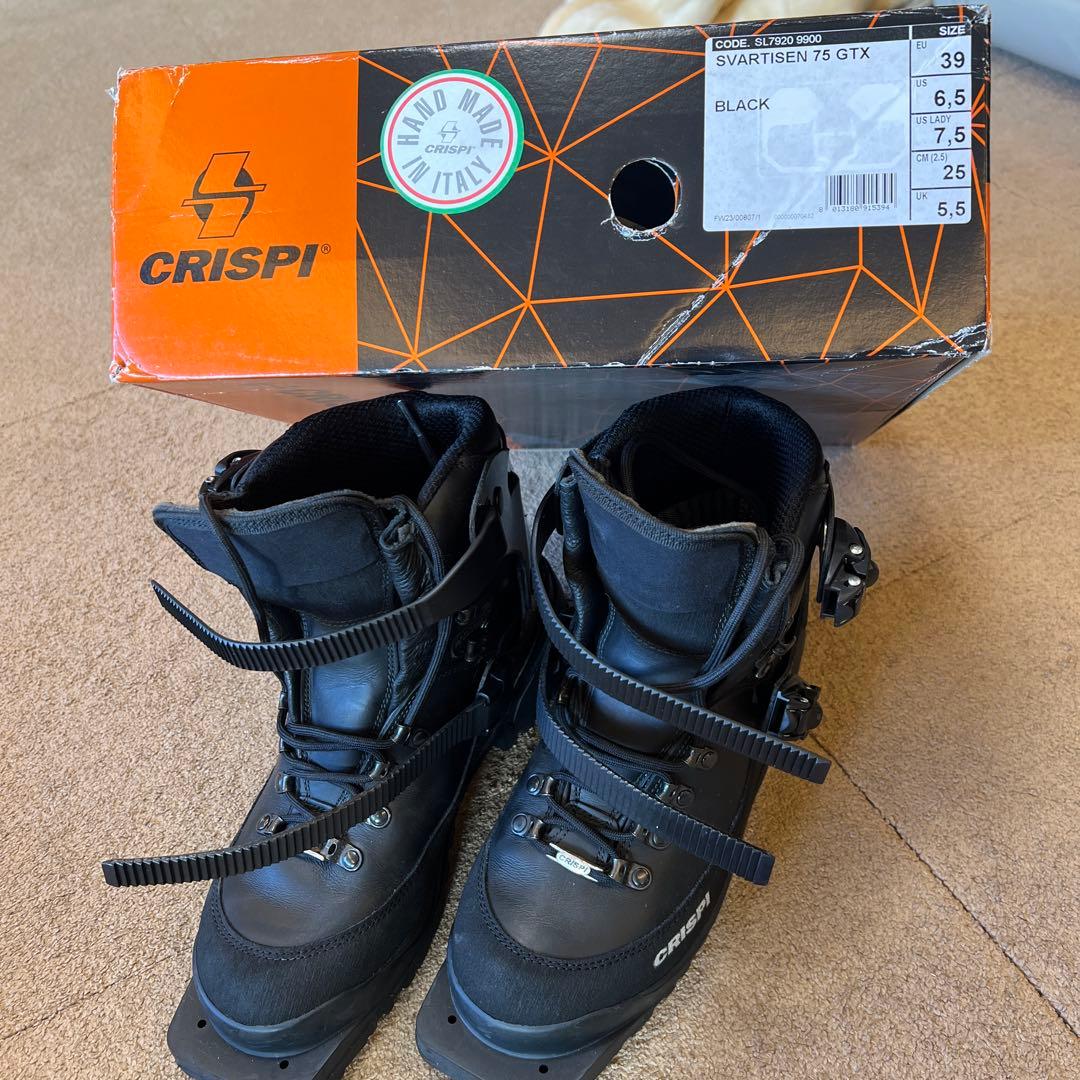値下げ！ Crispi テレマークスキー用ブーツ ブラック　25センチ