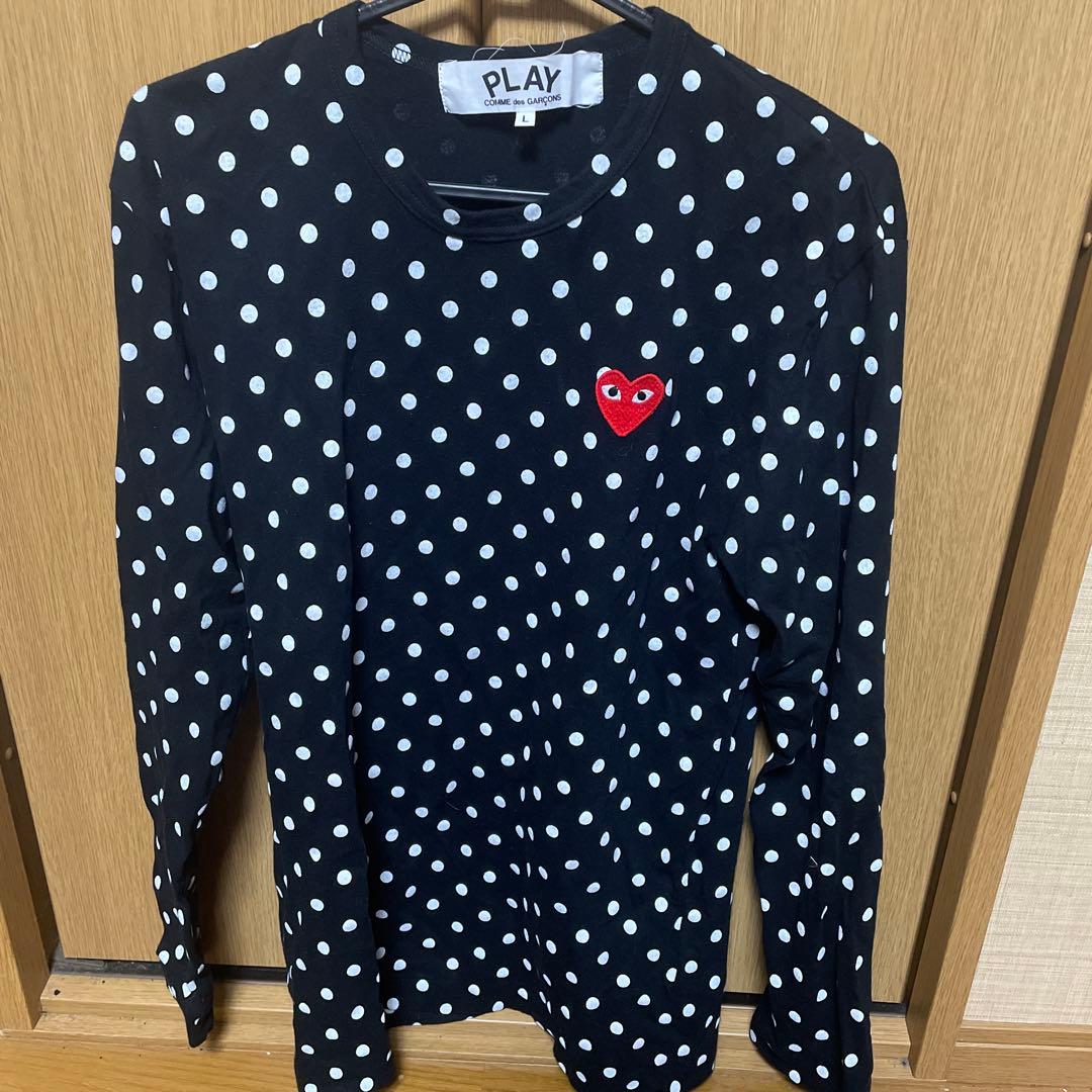 PLAY Comme des Garçons ドット柄 長袖Tシャツ L