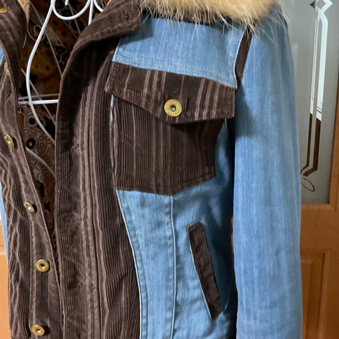 レア D&G ファー付きデニムジャケットドルチェ&ガッバーナ 細身の方お勧め