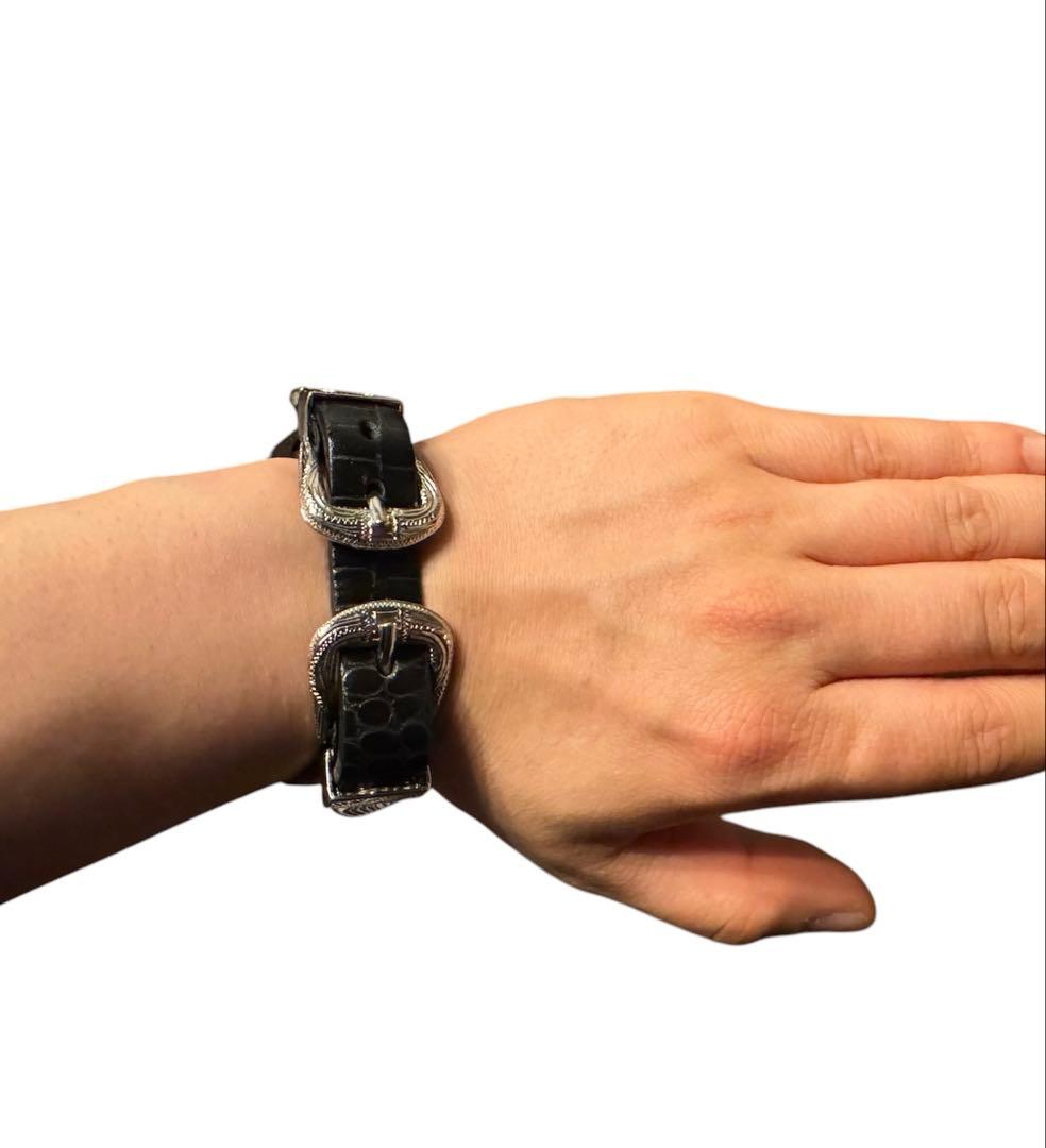 TOGA PULLA ダブルバックルバングル クロコ　ブレスレット