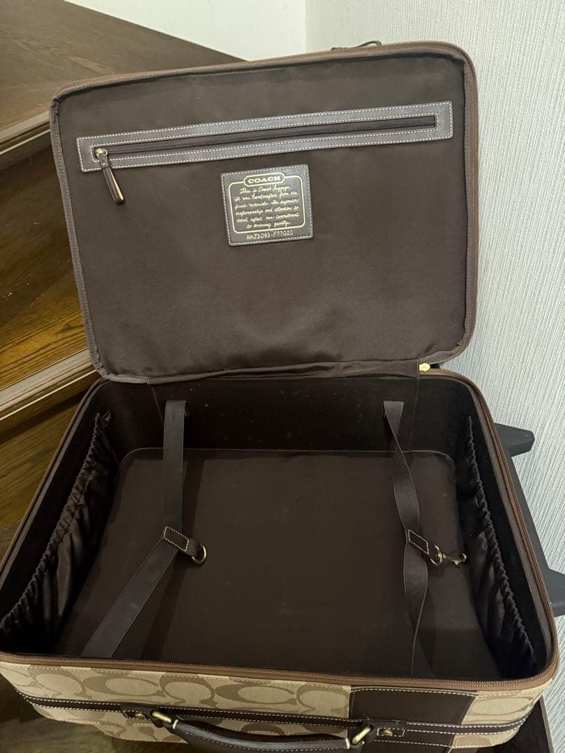 COACH 中型キャリーケース ブラウン