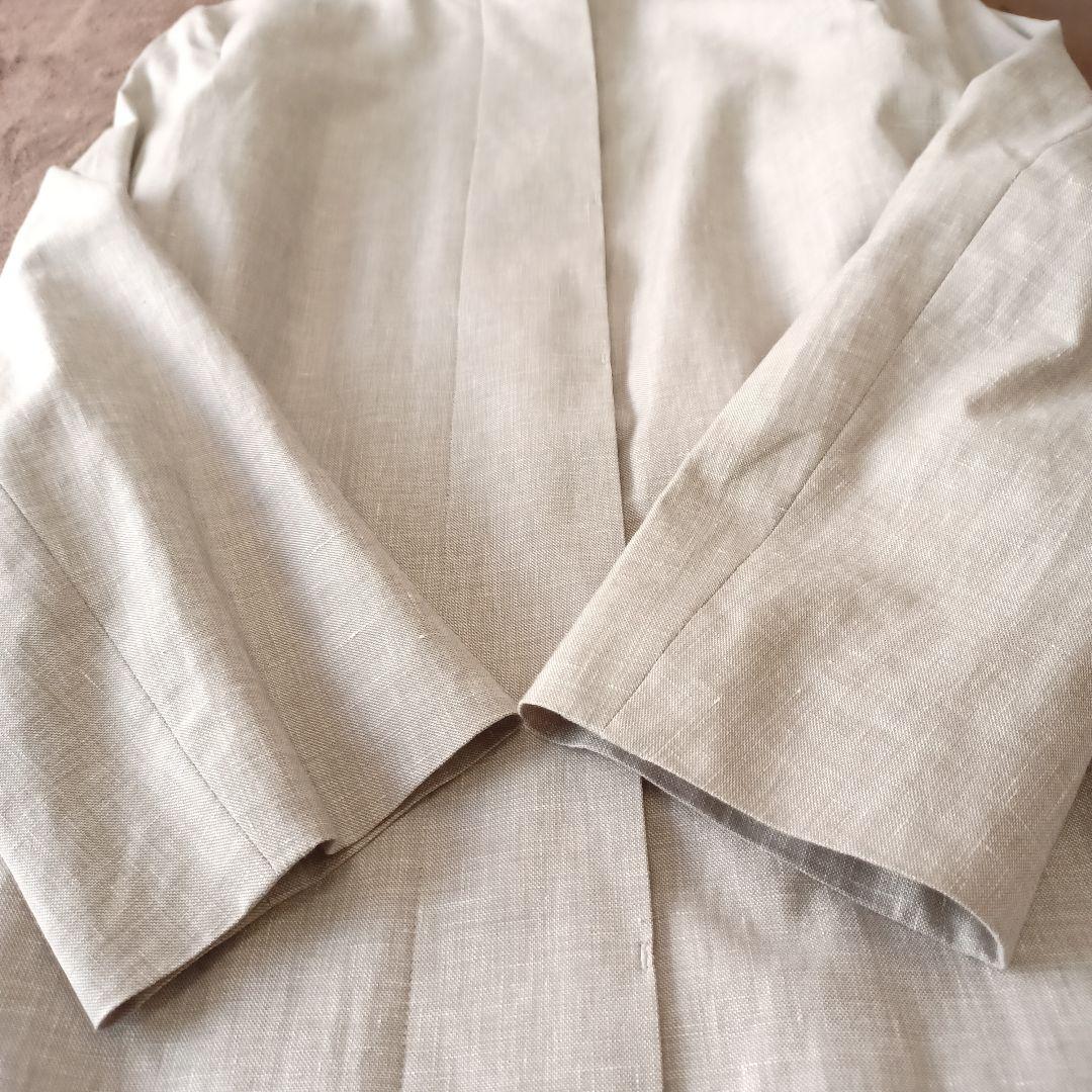 美品　マッキントッシュロンドン　ノーカラーコート　ロロピアーナ　リネン　シルク