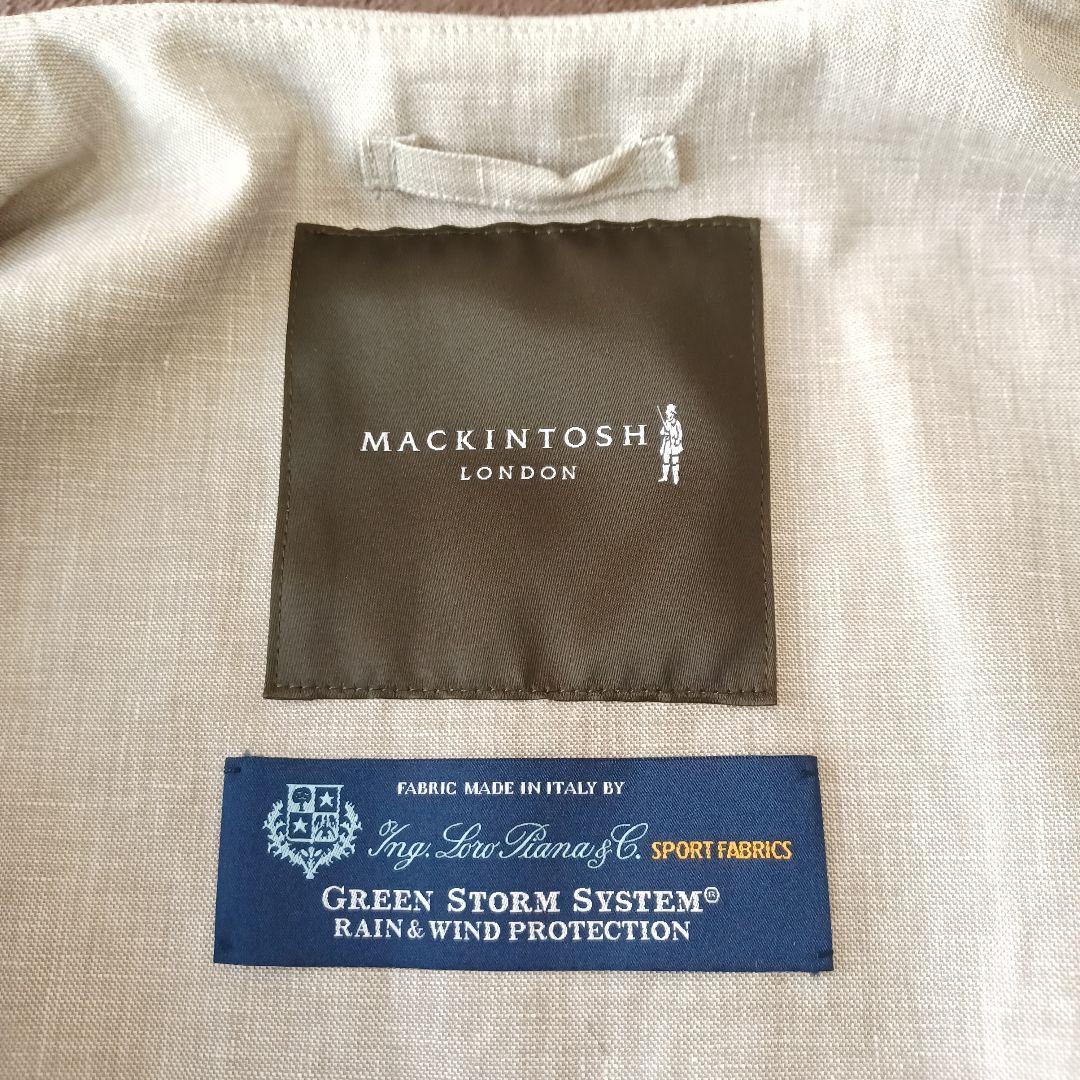 美品　マッキントッシュロンドン　ノーカラーコート　ロロピアーナ　リネン　シルク