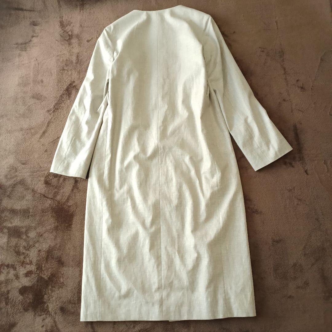 美品　マッキントッシュロンドン　ノーカラーコート　ロロピアーナ　リネン　シルク