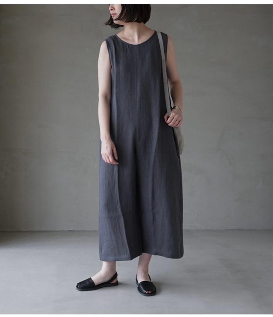 evam eva リネンオールインワン