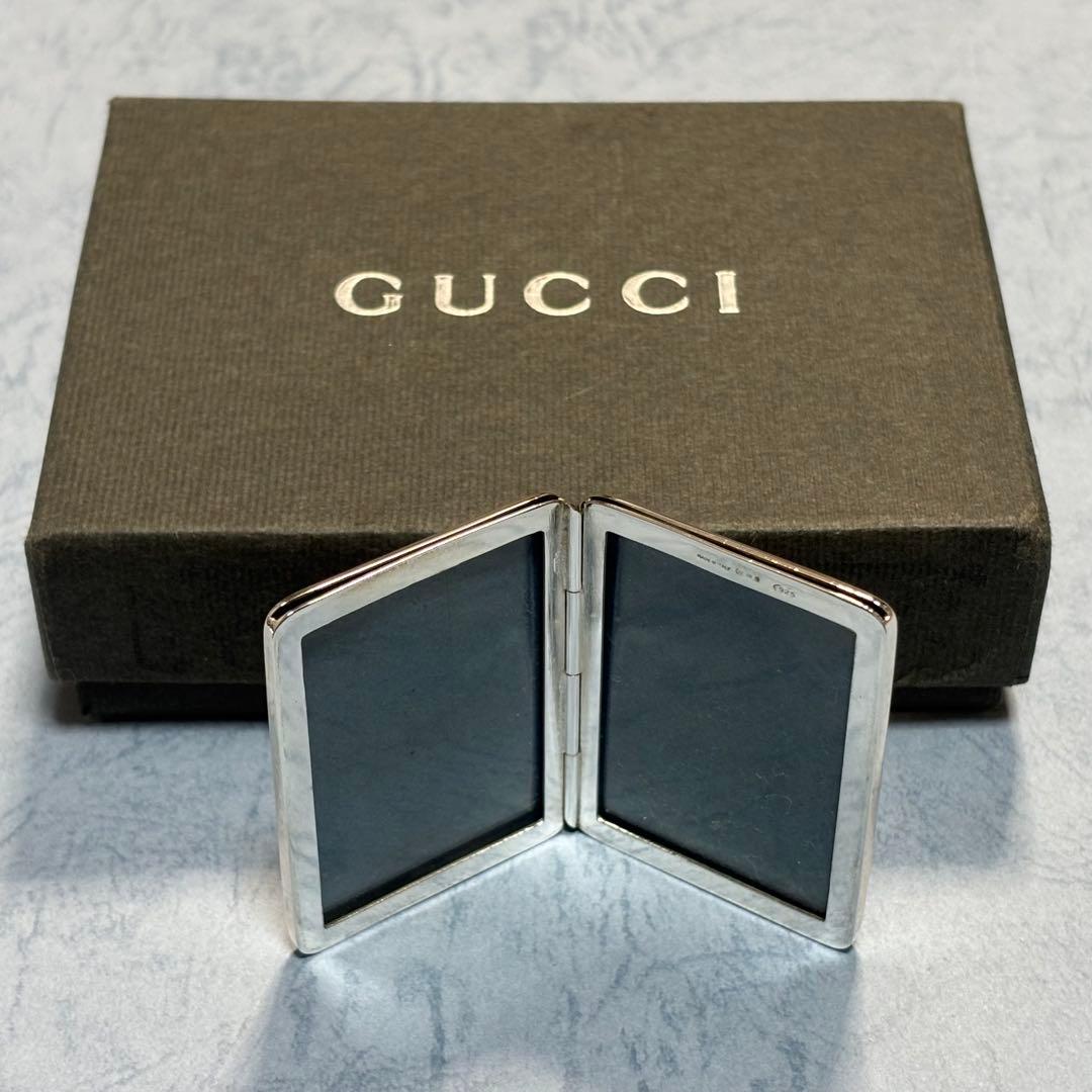 週末特価GUCCI シルバー925 フォトフレーム 二つ折り