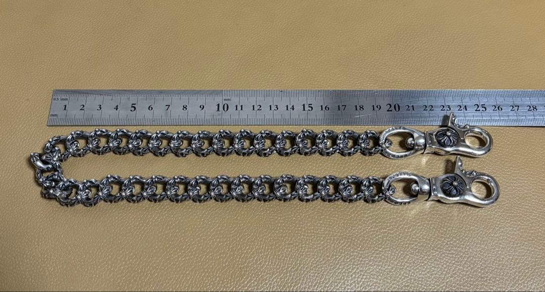【SILVER925】ウォレットチェーン シルバー925刻印有246g美品極太