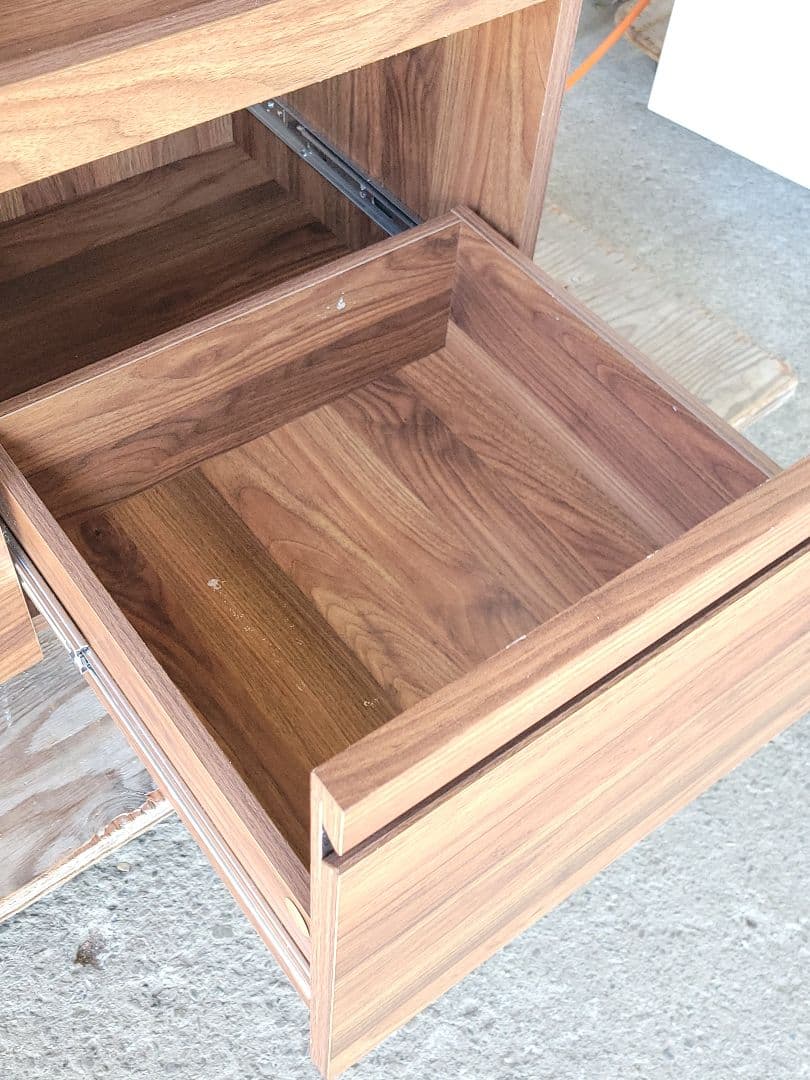 木目調 アイアンフレーム キッチンボード レンジ台 食器棚 ヴィンテージ風