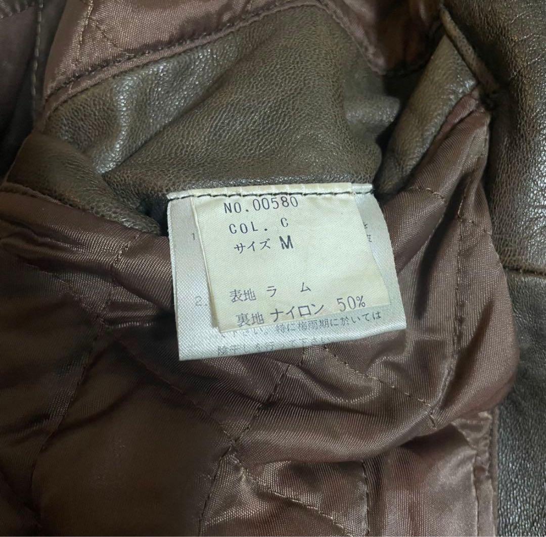 80s A-2 ラムレザー　ボンバージャケット　短丈　茶心
