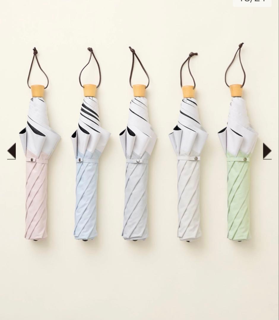 SUN BARRIER 100 折りたたみ日傘 グレー 3段折