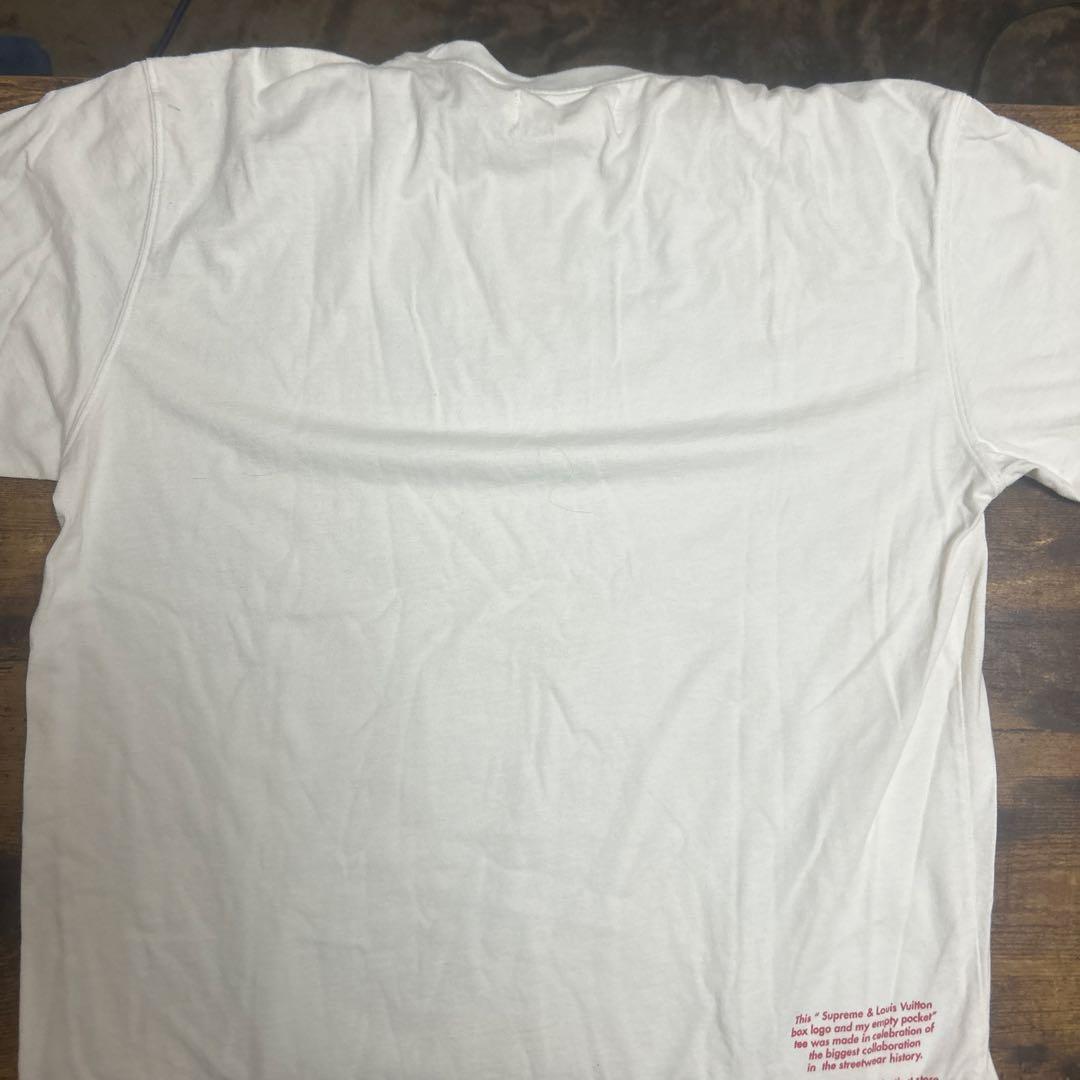 Supreme ホワイト Tシャツ　VUITTON