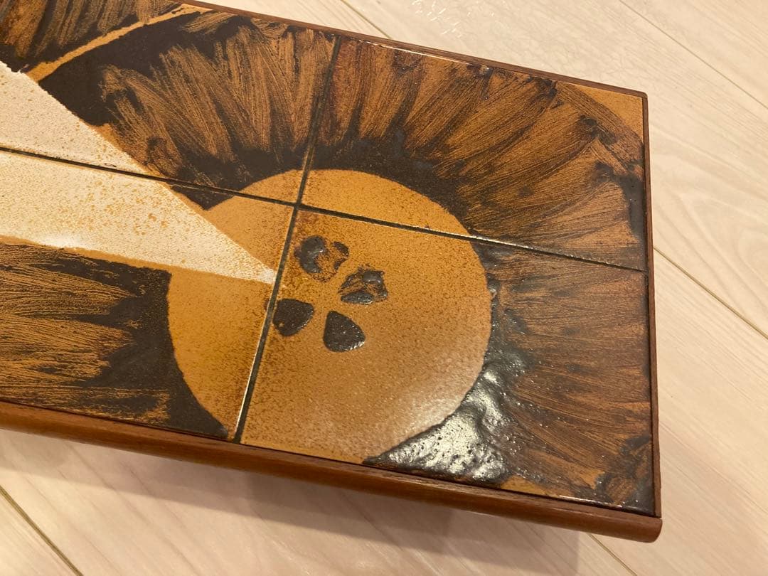 【まき】デンマーク ヴィンテージ タイル 花台テーブルオブジェ