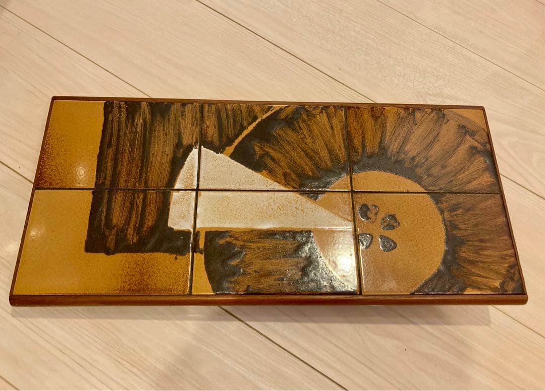 【まき】デンマーク ヴィンテージ タイル 花台テーブルオブジェ