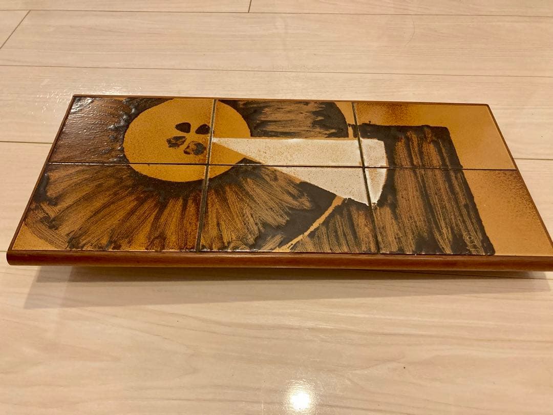 【まき】デンマーク ヴィンテージ タイル 花台テーブルオブジェ