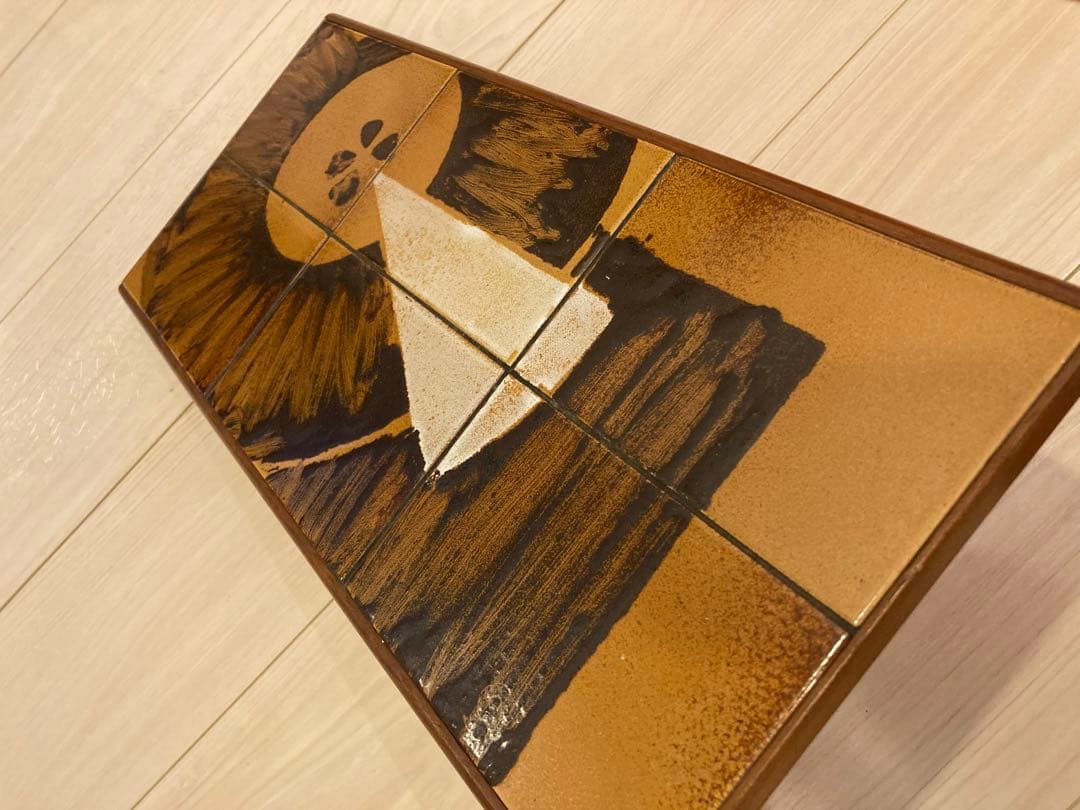 【まき】デンマーク ヴィンテージ タイル 花台テーブルオブジェ