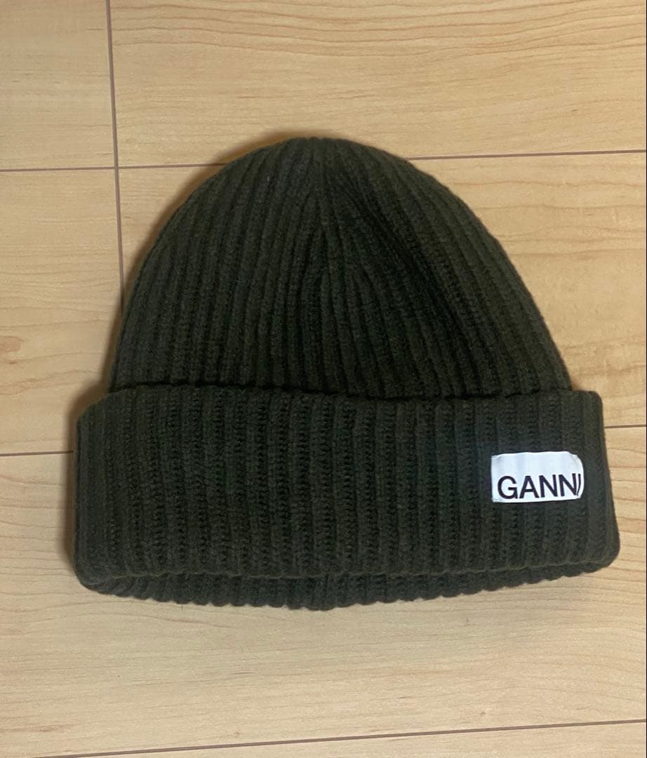 GANNI ガニー Structured Rib Beanie ビーニー