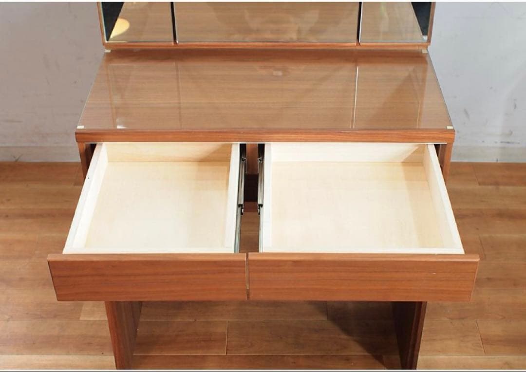 karimoku ドレッサー　スツール　セット　 三面鏡付き