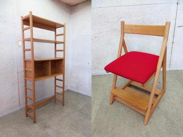 展示品■アクタス■日進木工■RIPIA2■ナチュラル■オーク材■学習机セット■