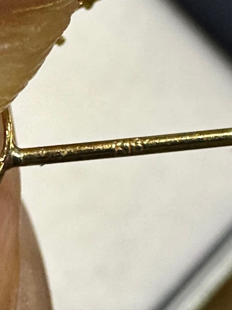 ダイヤ 0.05ct クロス 十字架 ピアス 18金 イエロー ピンク ゴールド