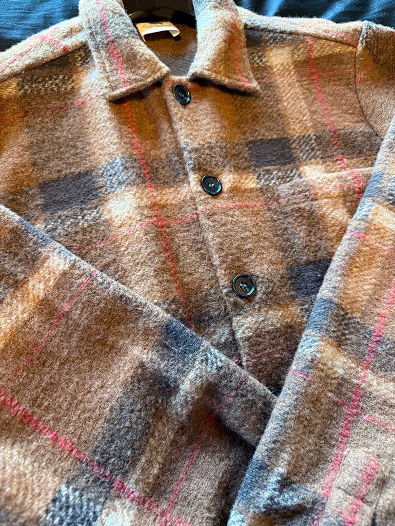 GUY ROVER ギローバー ブラウンチェック カバーオール ジャケット S