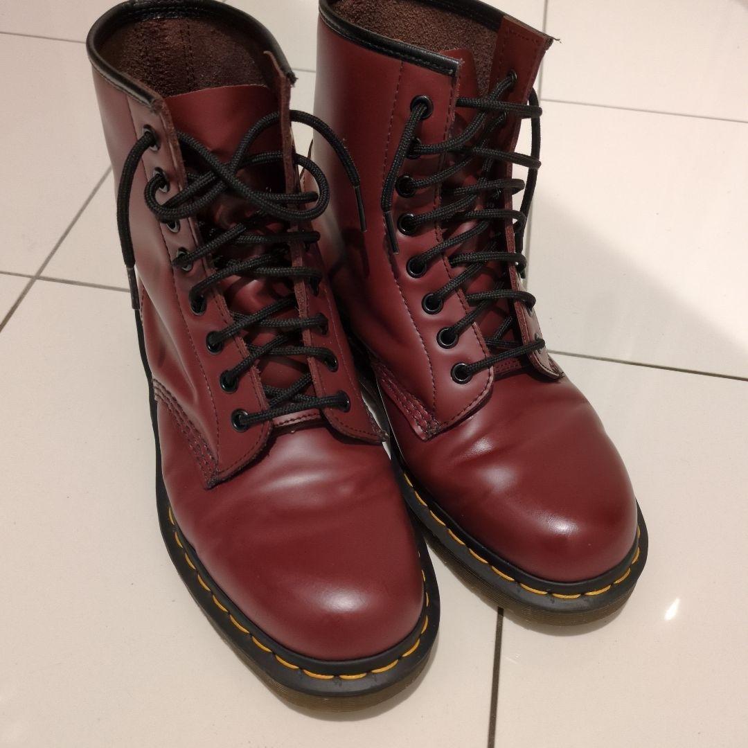 ドクターマーチン エアークッションソール ワークブーツ 26.0 レッド系