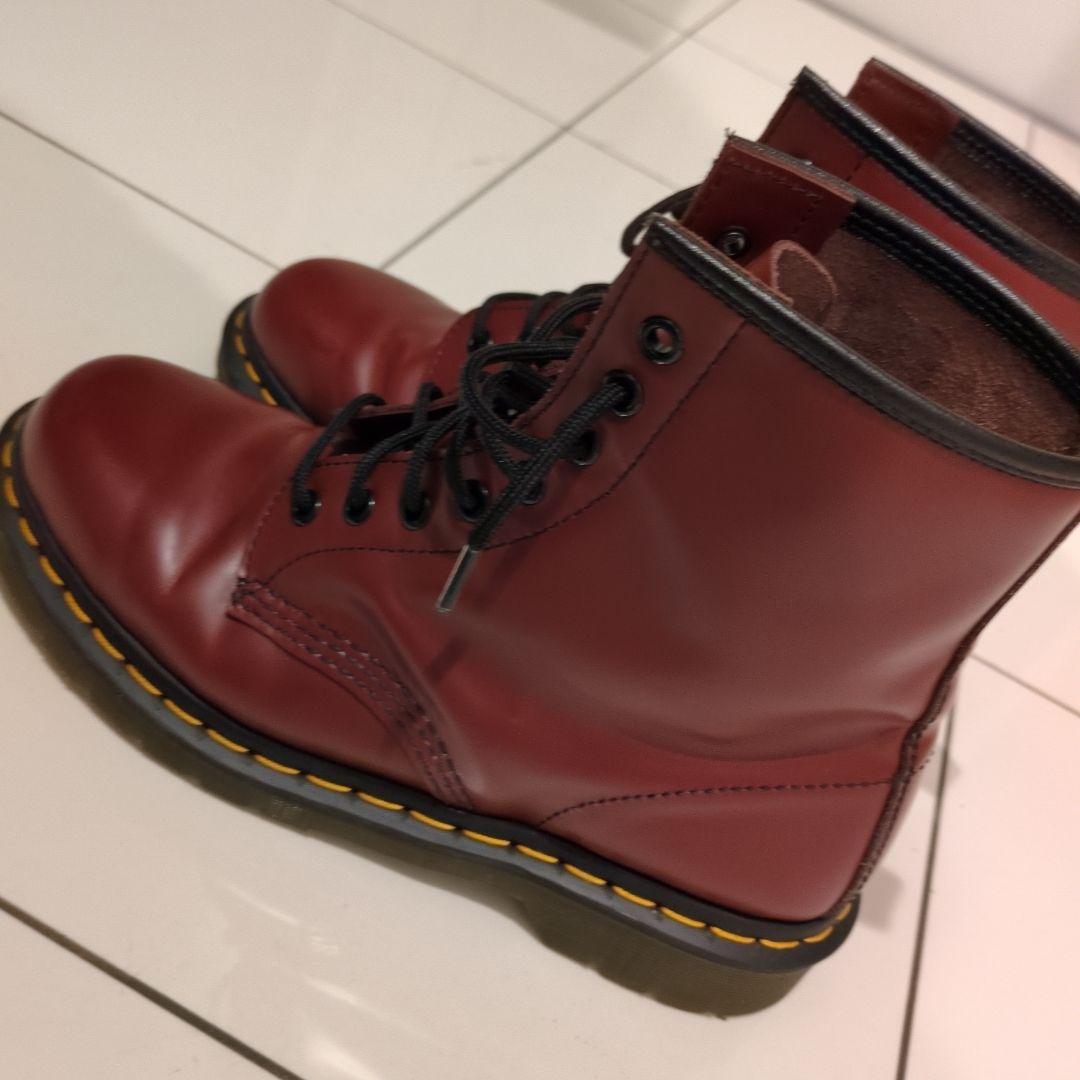 ドクターマーチン エアークッションソール ワークブーツ 26.0 レッド系