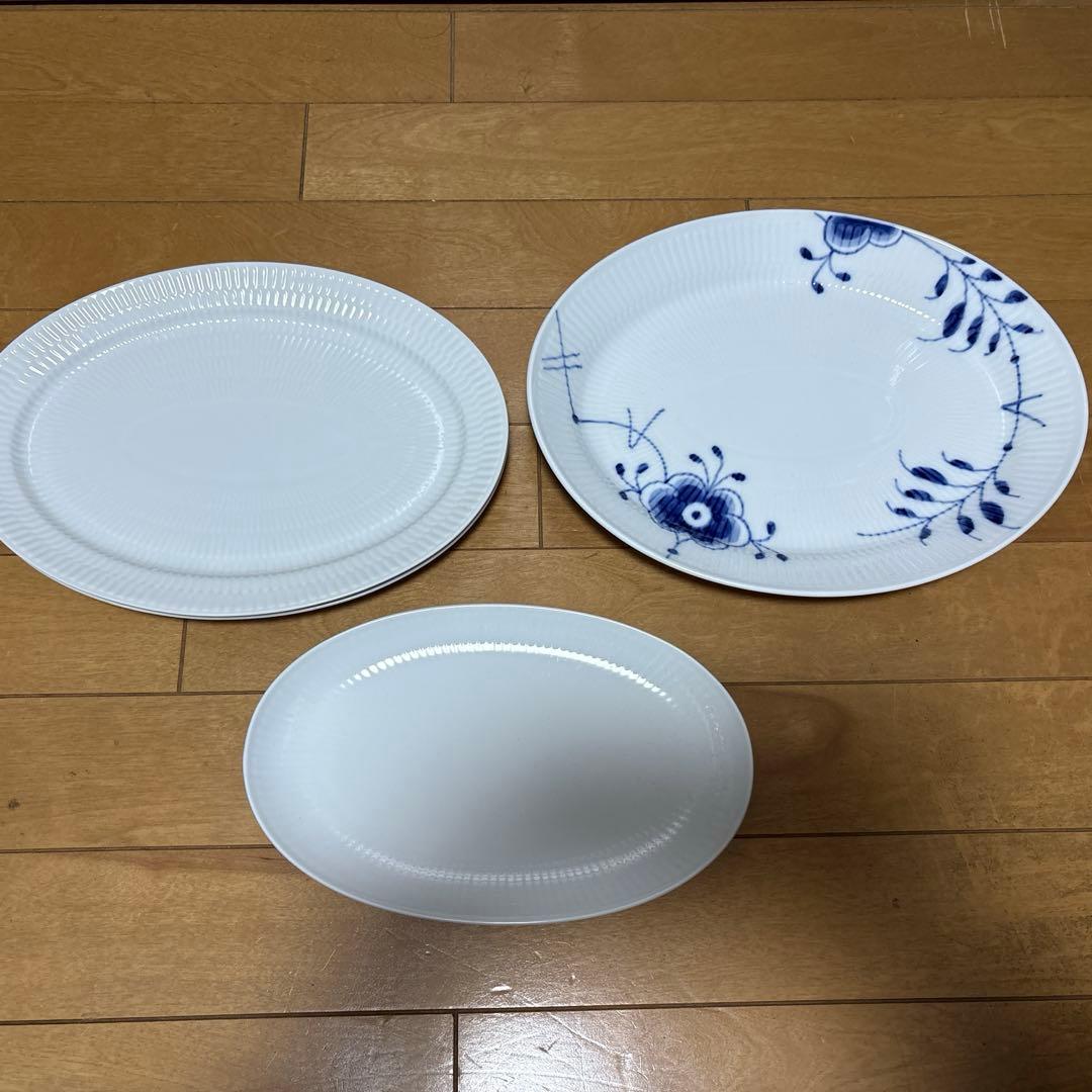 ロイヤルコペンハーゲン　オーバルプレート3枚セット