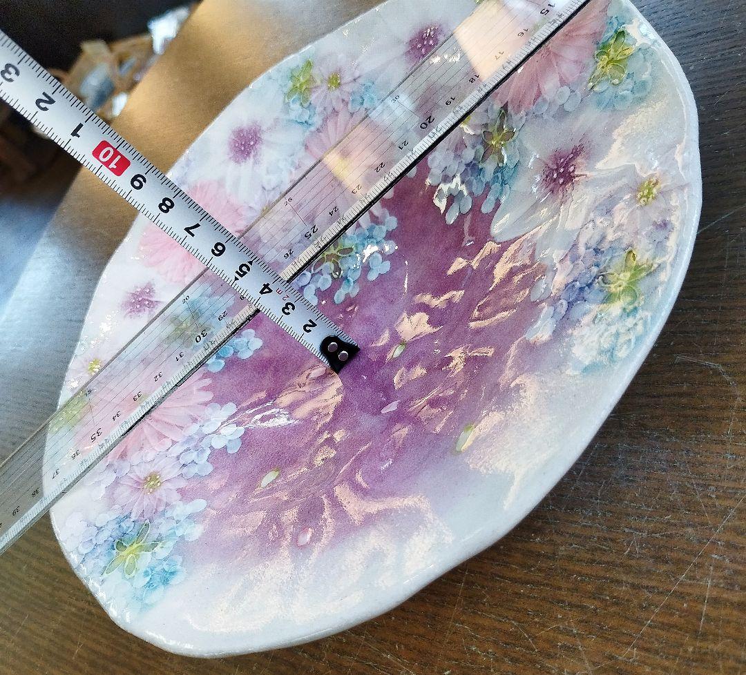 【新品・未使用】工房ゆずりは　色彩花　パスタ皿　カレー皿　陶器　食器　料理