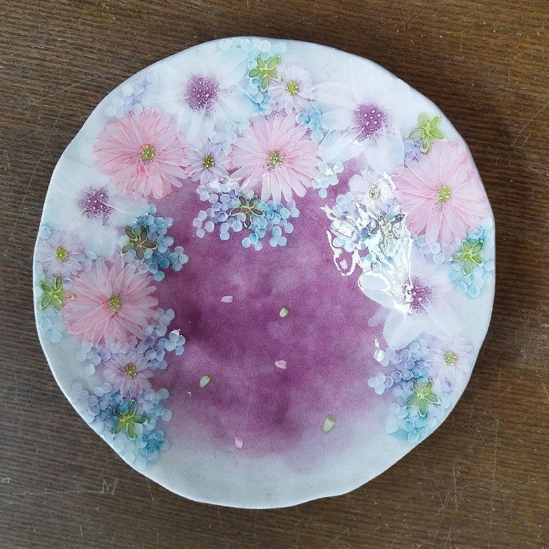 【新品・未使用】工房ゆずりは　色彩花　パスタ皿　カレー皿　陶器　食器　料理