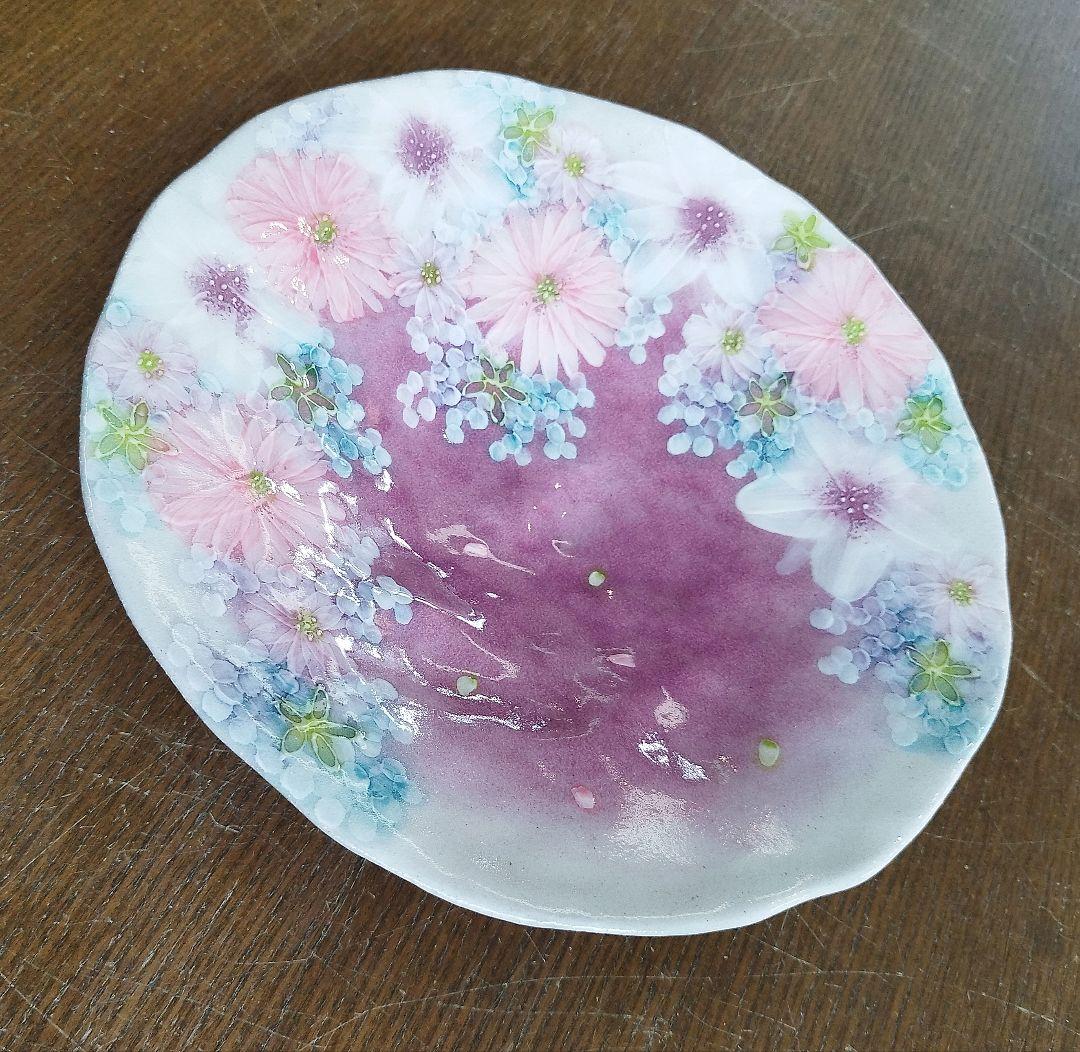 【新品・未使用】工房ゆずりは　色彩花　パスタ皿　カレー皿　陶器　食器　料理