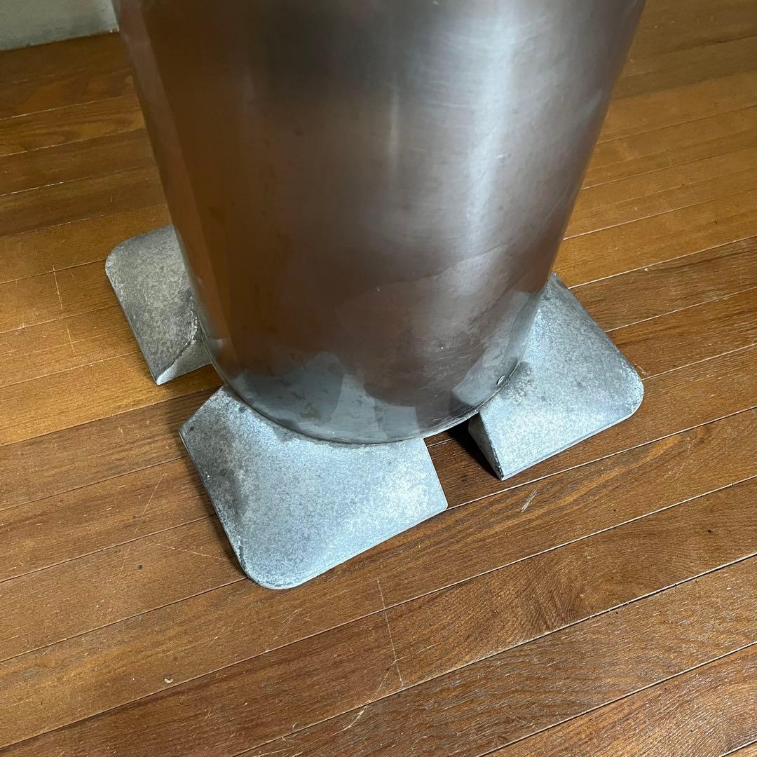 【中古品】ステンレス製 アルミ スタンド灰皿 業務用 屋外内用 店舗 吸殻入れ