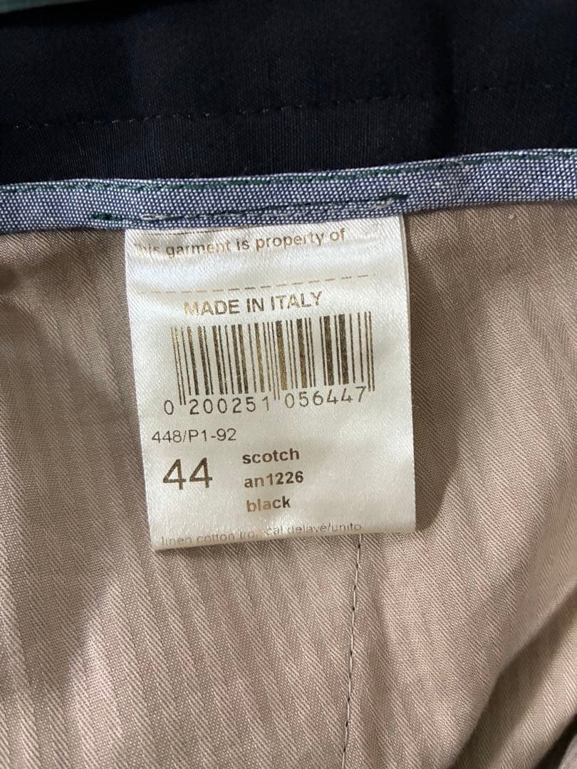 BERWICH SCOTCH 2プリーツ リネンコットン サイドアジャスター