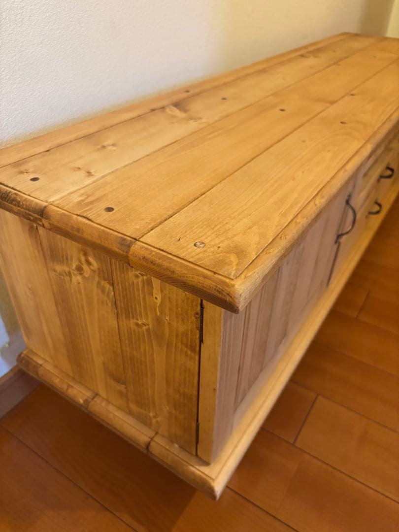 【ポメ子様ご予約品】テレビ台 AVボード パイン無垢材 120cm ハンドメイド