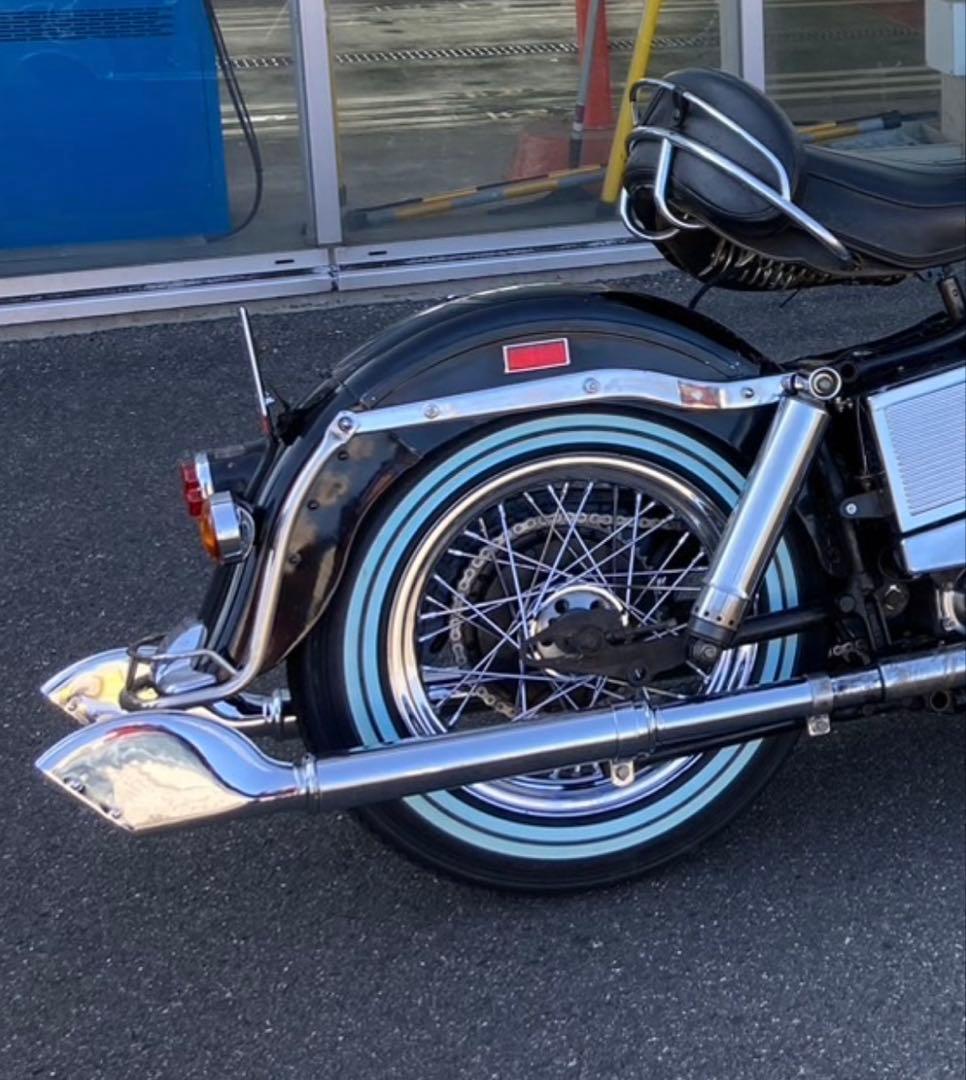 ハーレーショベルマフラー72年FLHにて使用