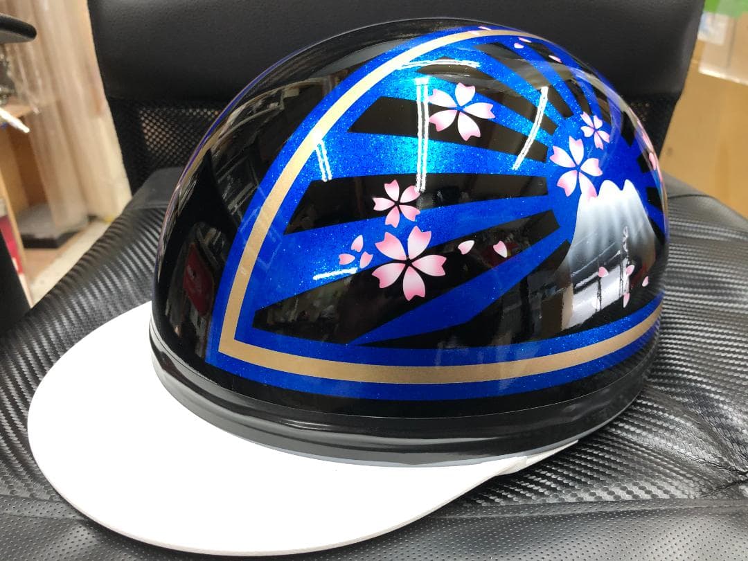 コルク半　カスタム　富士日章　三つボタン 黒青　ラメ　桜　３つボタン　送料無料