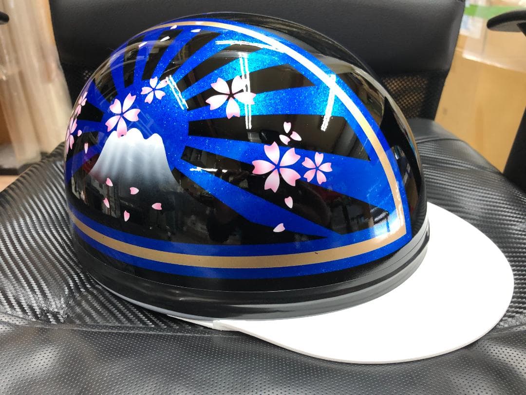 コルク半　カスタム　富士日章　三つボタン 黒青　ラメ　桜　３つボタン　送料無料