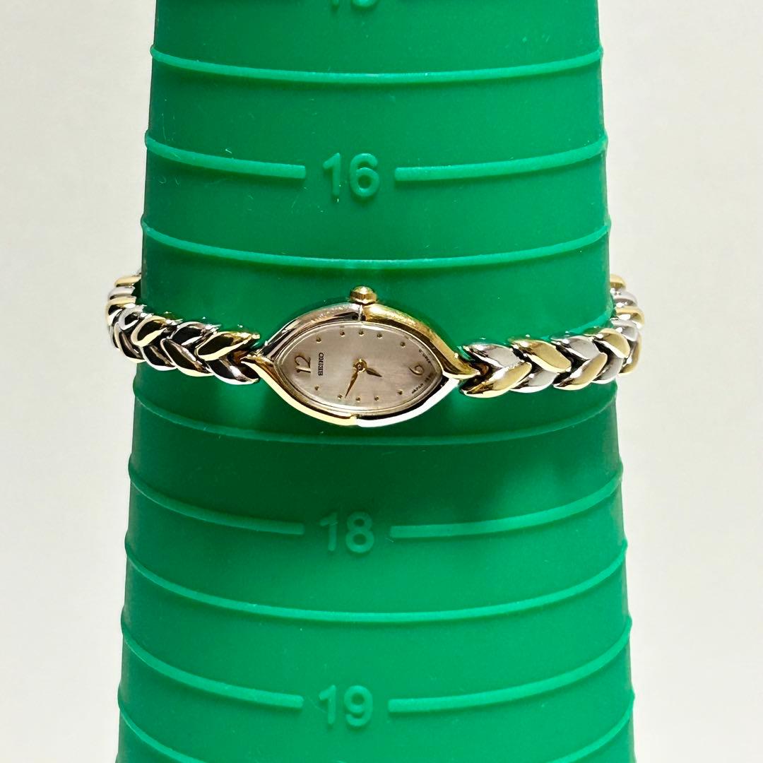 稼働/新品電池 SEIKO セイコー シェル文字盤 ブレスウォッチ コンビ